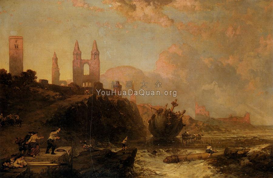 Ruins Of St Andrews Cathedral And Church Of St Regulus Fife Scotland - 大卫·罗伯茨